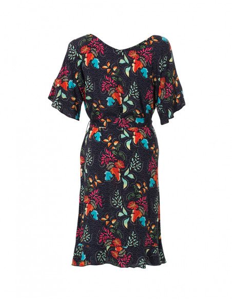 Robe Viscose Manches Courtes Ceinture Im