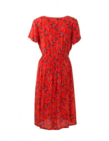 Robe Viscose Manches Courtes Imprime Ant