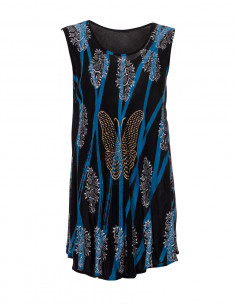 Mini Robe Viscose Crepe Sans Manches 2