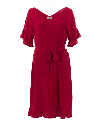 Robe 88% Viscose 12 % Lin Manches Courte