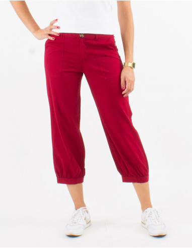 52% viscose 48% cotton trousers with pockets