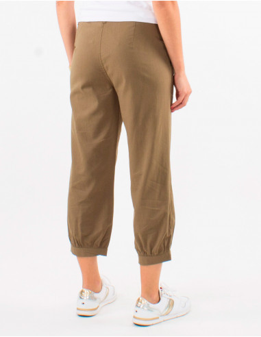 52% viscose 48% cotton trousers with pockets