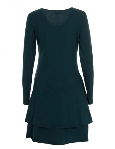 Knitted 95% cotton 5% elastane dress with flowers