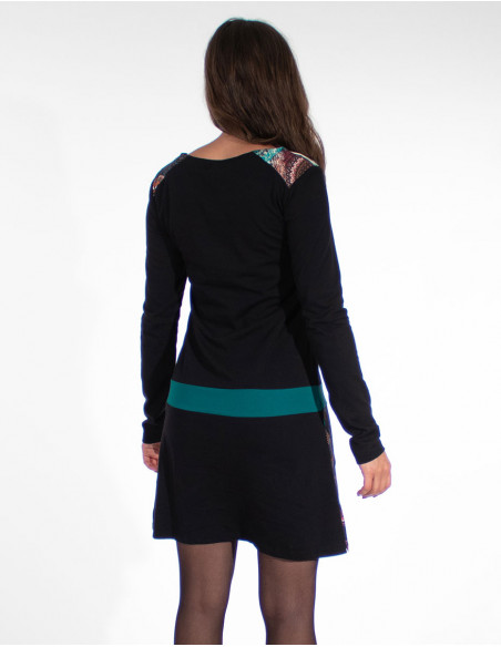 Robe Maille 97% Coton 3% Elasthanne Patchs