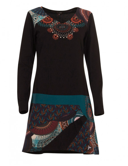 Robe Maille 97% Coton 3% Elasthanne Patchs