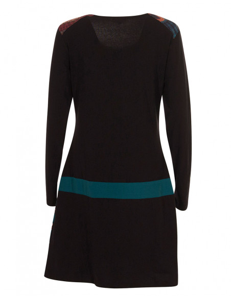 Robe Maille 97% Coton 3% Elasthanne Patchs