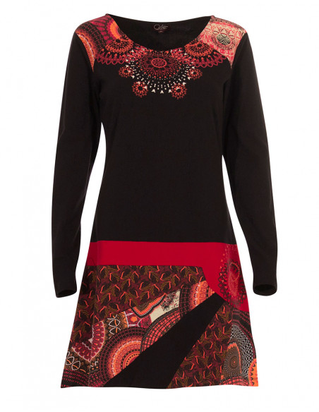 Robe Maille 97% Coton 3% Elasthanne Patchs