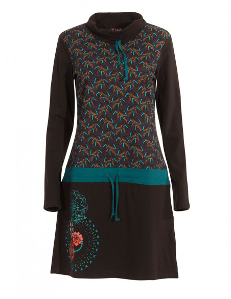 Robe Maille 97% Coton 3% Elasthanne Imprimée