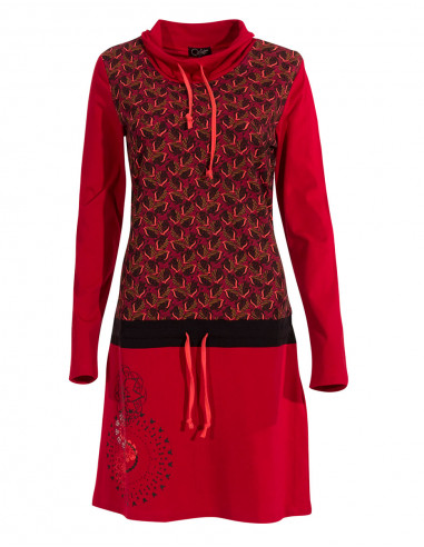 Robe Maille 97% Coton 3% Elasthanne Imprimée