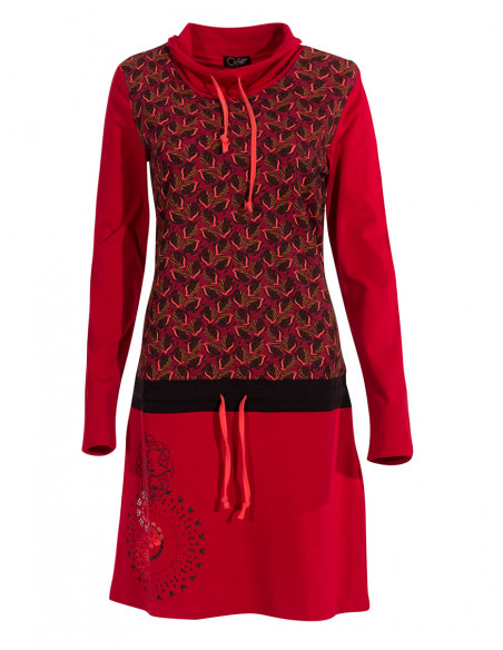 Robe Maille 97% Coton 3% Elasthanne Imprimée