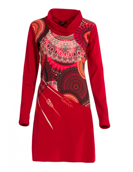 Robe Maille 97% Coton 3% Elasthanne Imprimée