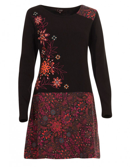 Robe Maille 97% Coton 3% Elasthanne Imprimée