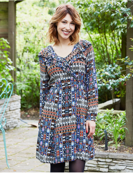 Robe Crepe De Viscose Doublee