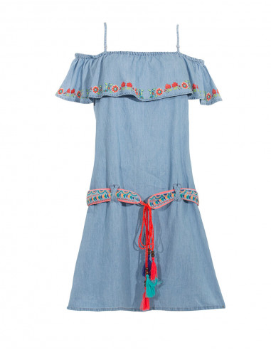 Robe Jean imprimée 100% coton