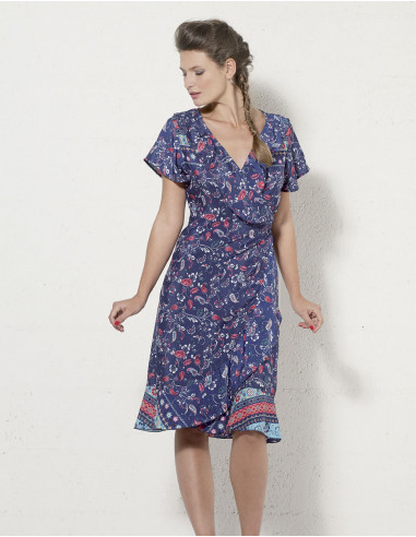 Robe Portefeuille Polyester Imprime Osa