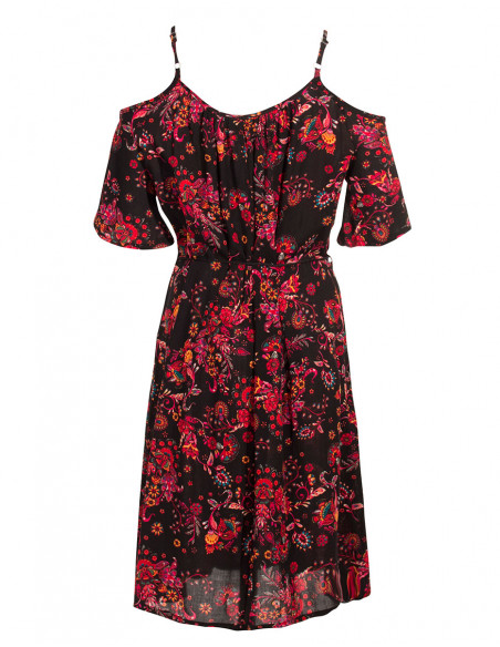 Robe Viscose Manches Courtes Ceinture