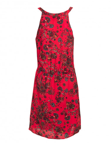 Robe Viscose Courte Imprime Rock