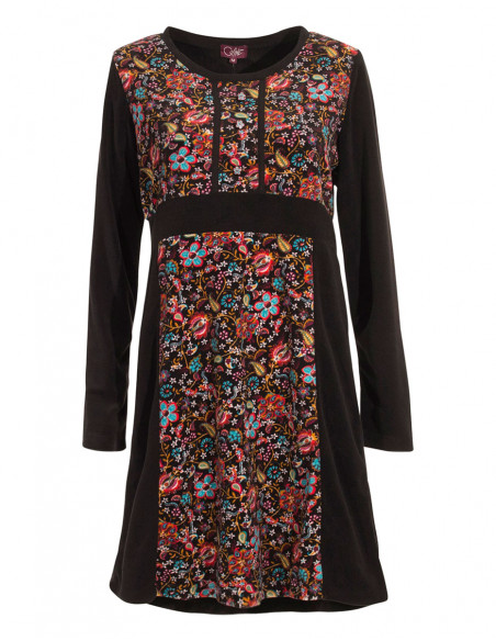 Robe Maille Polyester Imprime Printemps