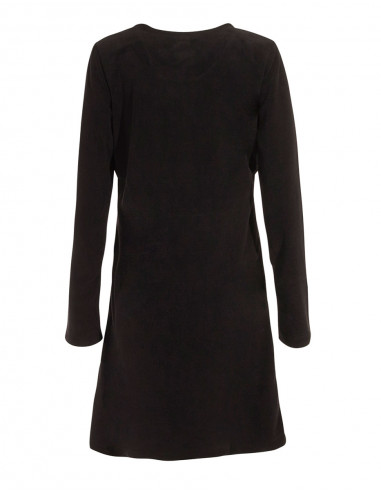 Knitted polyester dress with printemps print