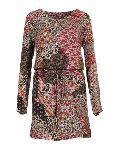 Rayon dress with cameleon print