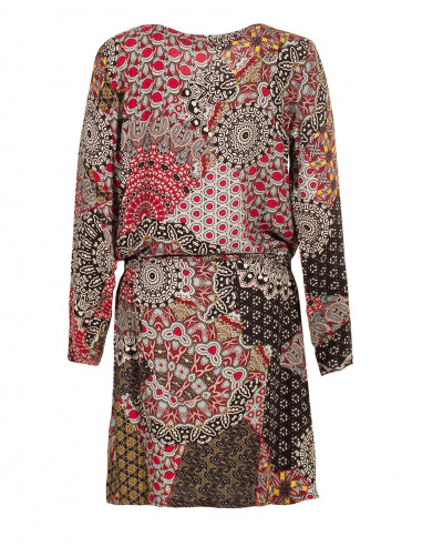Rayon dress with cameleon print