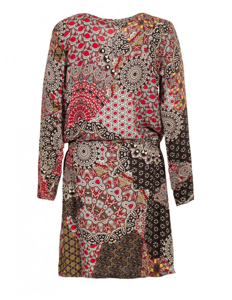 Rayon dress with cameleon print