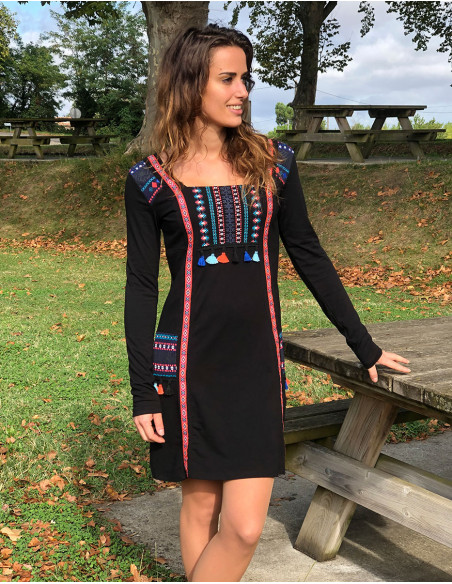 Knitted 97% cotton 3% elastane dress