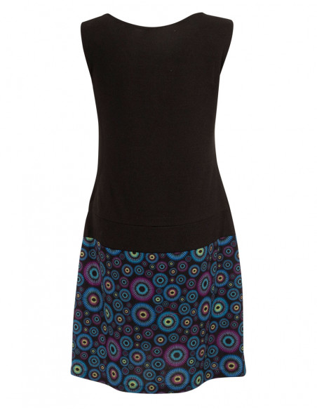 Knitted 95% polyester 5% elastane dress with magic print