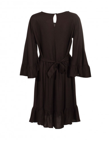 Robe Viscose Brode Mousse Crepe