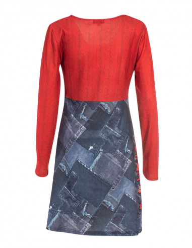 Robe impression effet pull