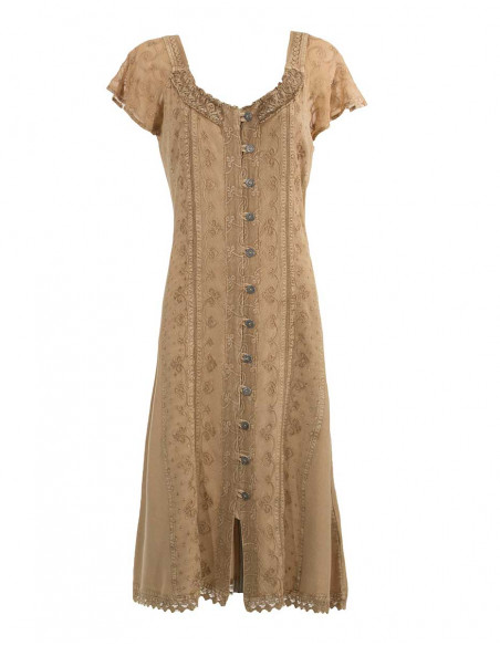 Rayon dress sw with embroideries