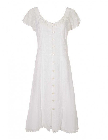 Rayon dress sw with embroideries