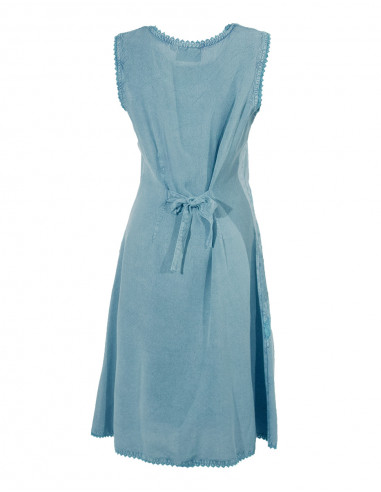 Rayon dress sw with embroideries