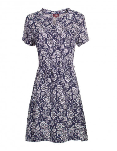 Robe Viscose Manche Courte Imp Fleurette