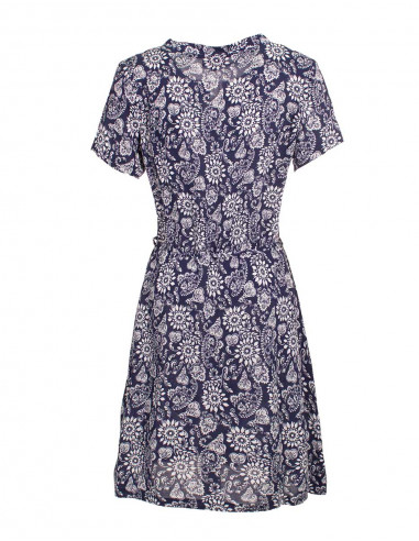 Robe Viscose Manche Courte Imp Fleurette