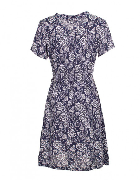 Robe Viscose Manche Courte Imp Fleurette