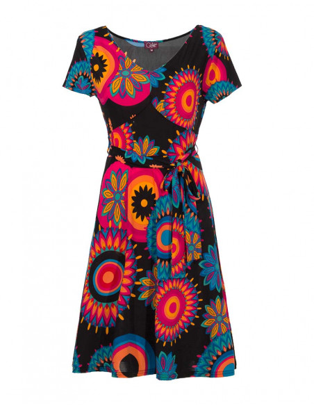 Dress with short sleeves