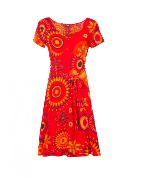 Dress with short sleeves