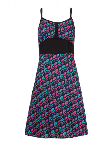 Robe Coton Bretelles Imprime Sixties