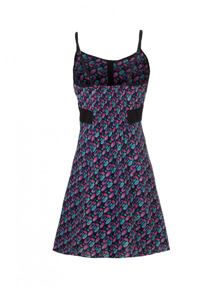 Robe Coton Bretelles Imprime Sixties