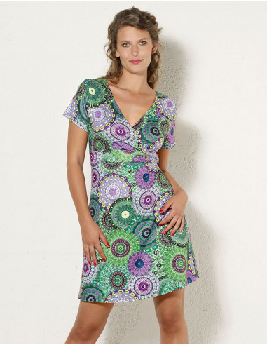 Dress with tam tam print