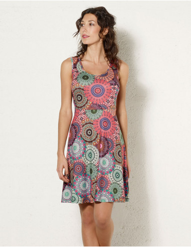 Dress with tam tam print