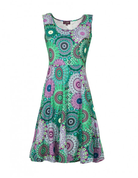 Dress with tam tam print