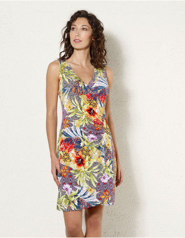 Dress with botanic print