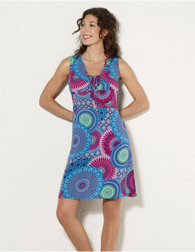 Rayon dress with kenya print