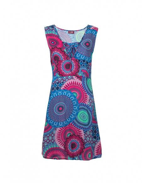 Robe Viscose Sans Manches Imprime Kenya