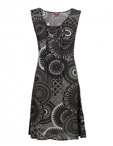 Robe Viscose Sans Manches Imprime Kenya