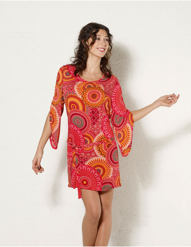 Rayon dress with kenya print