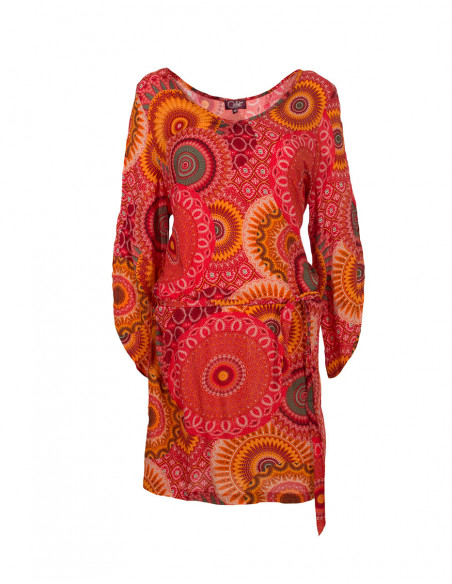 Robe Viscose Manches 3/4 Imprime Kenya