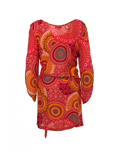 Robe Viscose Manches 3/4 Imprime Kenya